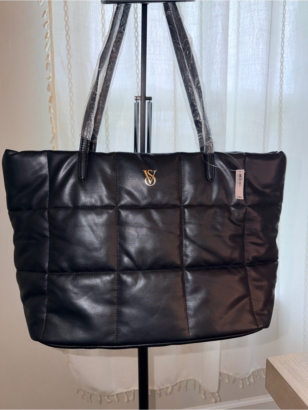 Victoria’s Secret Quilted Tote Bag – Black | NWT